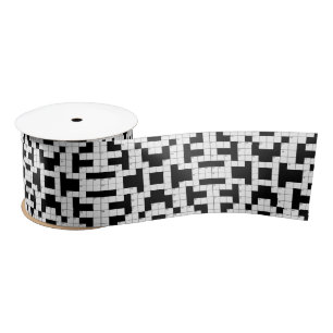 Crossword Puzzle Design Ribbon Satijnen Lint