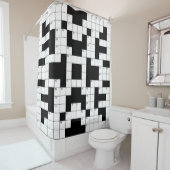 Crossword Puzzle Design Shower Curtain Douchegordijn (In situ)