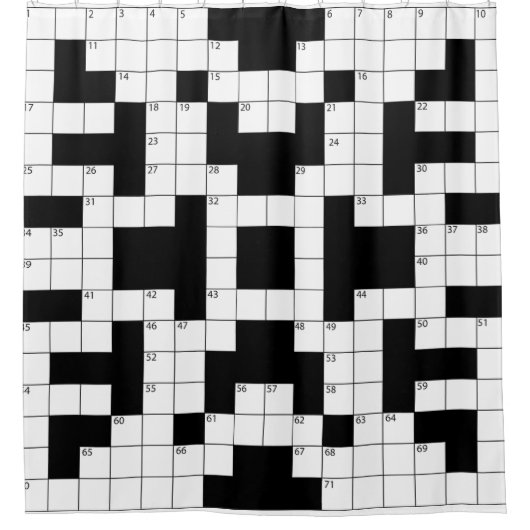 Crossword Puzzle Design Shower Curtain Douchegordijn (Voorkant)