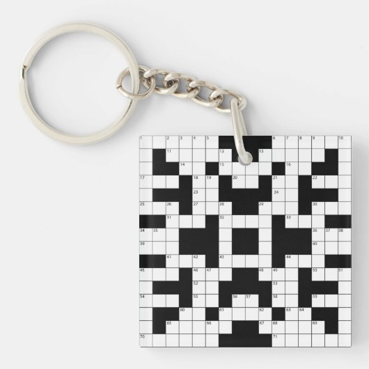 Crossword Puzzle Design Sleutelhanger (voorkant)