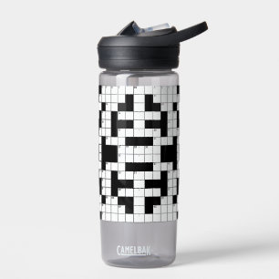 Crossword Puzzle Design Water Fles