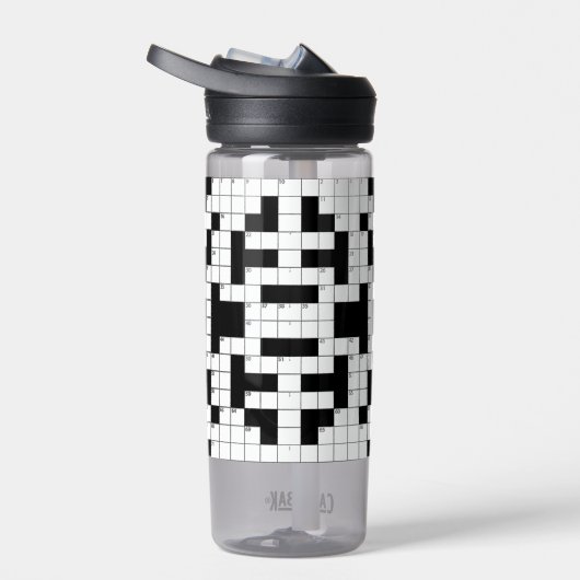 Crossword Puzzle Design Water Fles (Rechts)