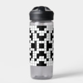 Crossword Puzzle Design Water Fles (Voorkant)