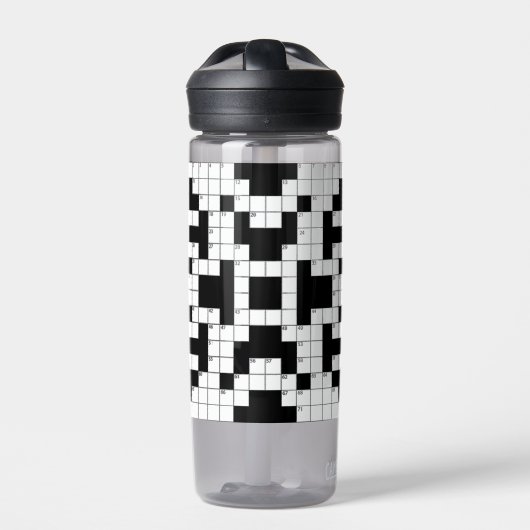 Crossword Puzzle Design Water Fles (Voorkant)