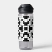 Crossword Puzzle Design Water Fles (Achterkant)