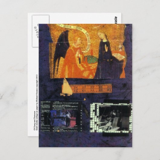 Crossword Puzzle en Angel Briefkaart (Voorkant / Achterkant)