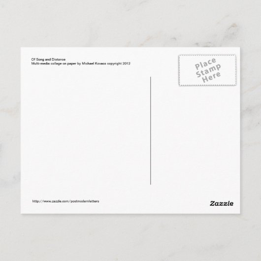 Crossword Puzzle en Angel Briefkaart (Achterkant)