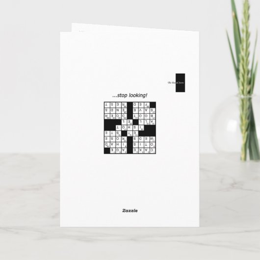 Crossword Puzzle Happy Birthday-kaart (9x9 Grid) Kaart (Achterkant)