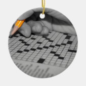 Crossword Puzzle Keramisch Ornament (Voorkant)