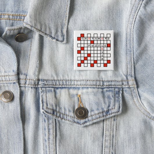 Crossword Puzzle Lover Button (In situ)