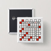 Crossword Puzzle Lover Button (Voorkant /achterkant)
