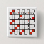 Crossword Puzzle Lover Button (Voorkant)