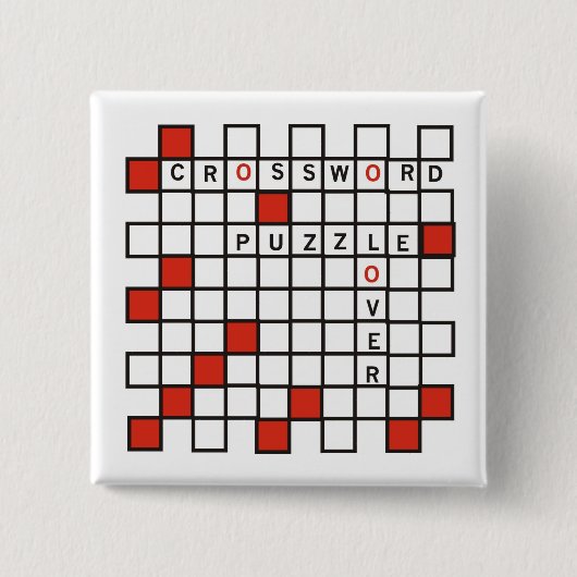 Crossword Puzzle Lover Button (Voorkant)