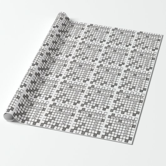 Crossword Puzzle Lover Cadeaupapier (Uitgerold)