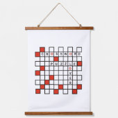 Crossword Puzzle Lover Hangend Wandkleed (Voorkant)