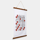 Crossword Puzzle Lover Hangend Wandkleed (Gebogen)