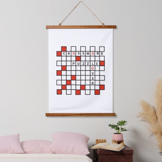 Crossword Puzzle Lover Hangend Wandkleed (Slaapkamer)