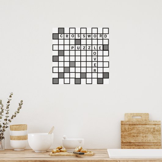 Crossword Puzzle Lover Poster (Keuken)