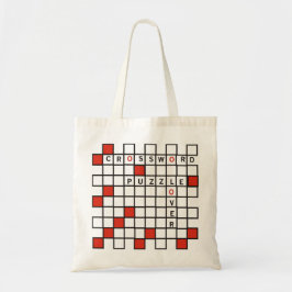 Crossword Puzzle Lover red Tote Bag