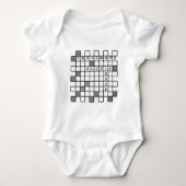 Crossword Puzzle Lover Romper (Voorkant)