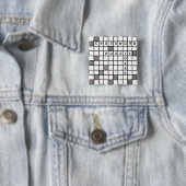 Crossword Puzzle Lover Vierkante Button 5,1 Cm (In situ)