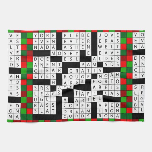 Crossword Puzzle Lovers Kitchen Towel! Theedoek (Horizontaal)