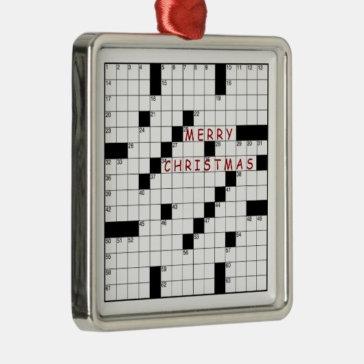 Crossword Puzzle Metalen Ornament (Rechts)