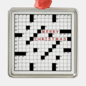 Crossword Puzzle Metalen Ornament (Voorkant)