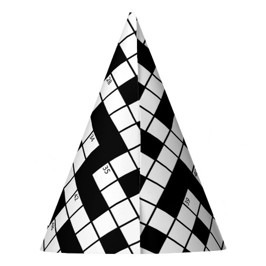 Crossword Puzzle Monogram Feesthoedjes (Achterkant)