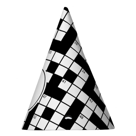 Crossword Puzzle Monogram Feesthoedjes (Rechts)