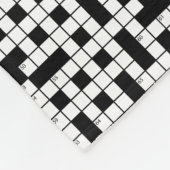 Crossword Puzzle Monogram Fleece Deken (Hoek)