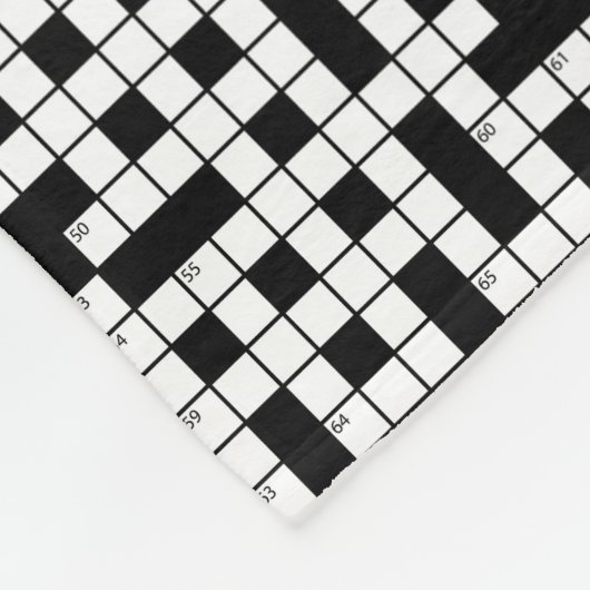 Crossword Puzzle Monogram Fleece Deken (Hoek)