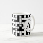 Crossword Puzzle Monogram Koffiemok (Voorkant rechts)