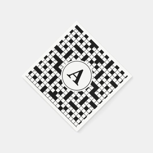 Crossword Puzzle Monogram Servetten (Hoek)