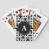 Crossword Puzzle Monogram Speelkaarten (Achterkant)