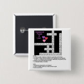 Crossword Puzzle of Love Button (Voorkant /achterkant)