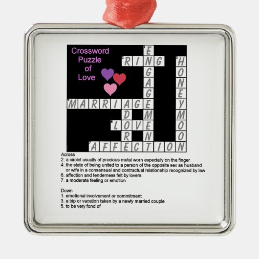 Crossword Puzzle of Love Ornament (Voorkant)