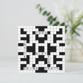 Crossword Puzzle Party Kaart (Staand voorkant)