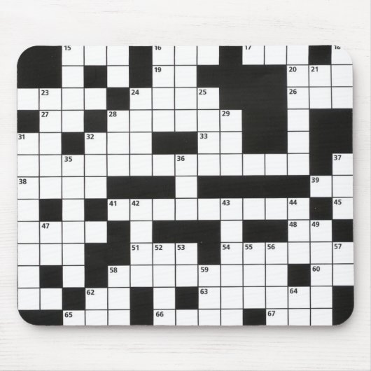 Crossword Puzzle-patroon Muismat (Voorkant)