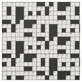 Crossword Puzzle Pattern Fabric Stof (Swatch)
