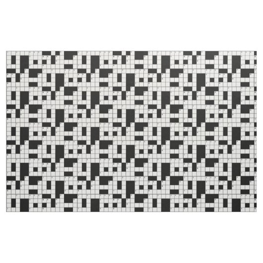 Crossword Puzzle Pattern Fabric Stof (Fat Quarter)