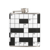 Crossword Puzzle Pattern Heupfles (Voorkant)