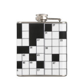 Crossword Puzzle Pattern Heupfles (Achterkant)