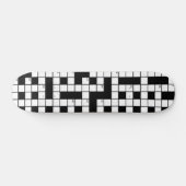 Crossword Puzzle Pattern Persoonlijk Skateboard (Horizontaal)