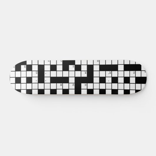 Crossword Puzzle Pattern Persoonlijk Skateboard (Horizontaal)