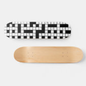 Crossword Puzzle Pattern Persoonlijk Skateboard (Horizontaal)