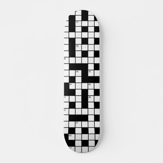 Crossword Puzzle Pattern Persoonlijk Skateboard (Voorkant)