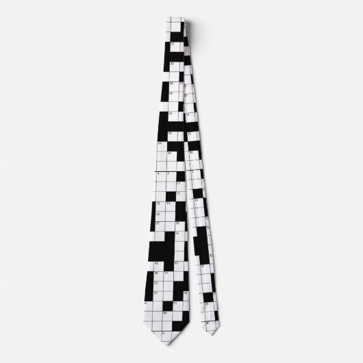 Crossword Puzzle Pattern Stropdas (Voorkant)