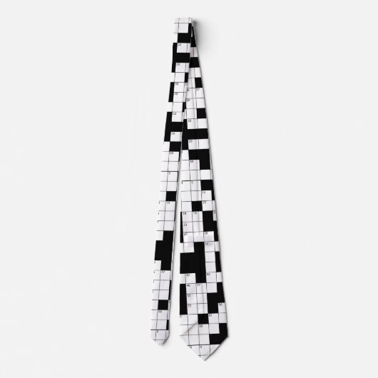 Crossword Puzzle Pattern Stropdas (Achterkant)