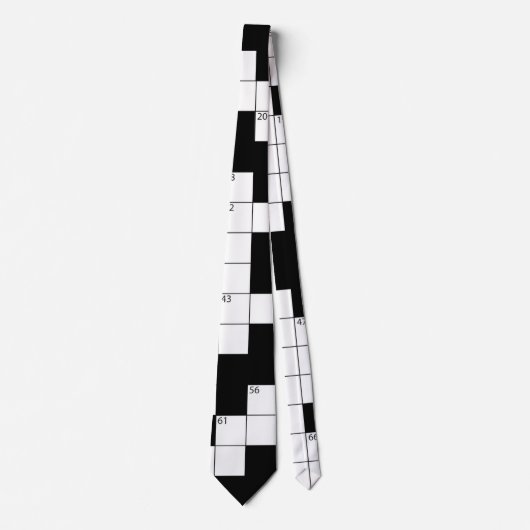 Crossword Puzzle Pattern Stropdas (Voorkant)